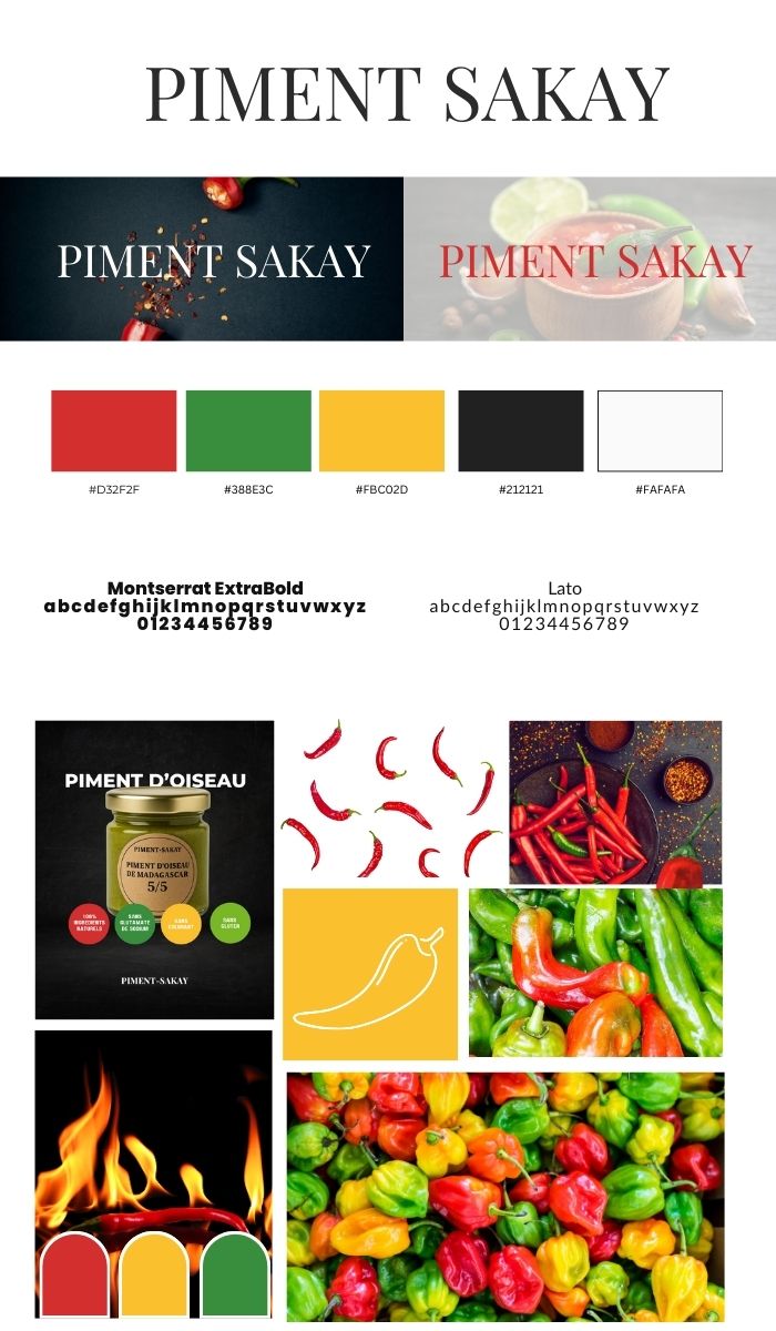 Identite visuelle - PIMENT SAKAY
